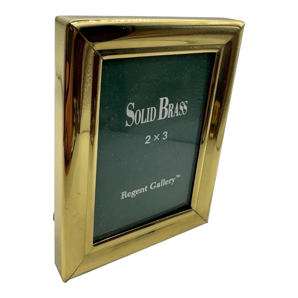 Vintage Regent‎ Gallery Solid Brass Picture Frame 4” x 3” Tabletop